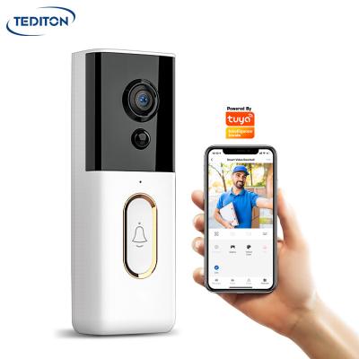 China Tediton Wireless Smart Home 1080P 720P Tuya Wifi Video Doorbell Camera For Home Security B01 for sale