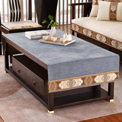 China New Chinese style zen tea tablecloth wholesale non-slip table flag rectangular coffee table cover cloth towel for sale