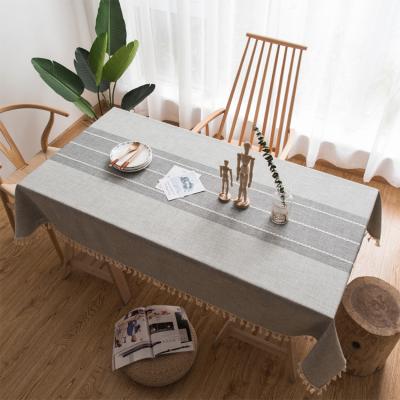 China Modern INS style waterproof coffee table tablecloth fabric rectangular cotton and small linen fresh for sale