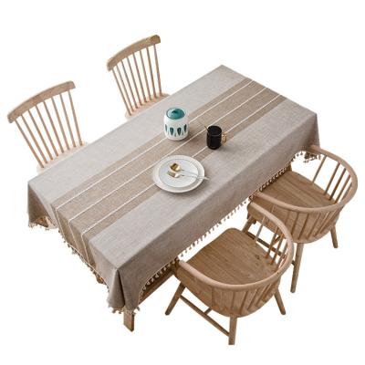 China Nordic modern rectangular coffee table tablecloth waterproof cotton and small fresh linen fabric for sale