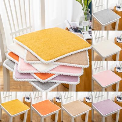 China Wholesale Hot Selling Memory Foam Lamb Hair Back Non-slip PORTABLE Customized Customized Square Cushion Chair Cushion for sale