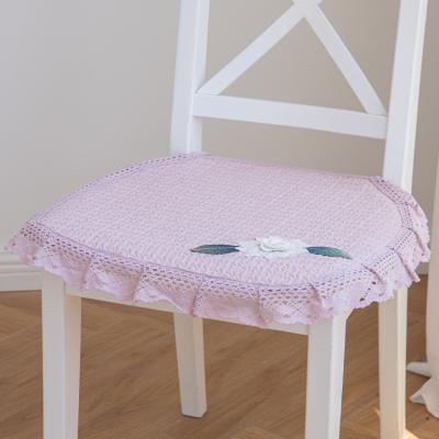 China Viable wholesale Korean pure cotton fabric flower style chair mat tatami office chair tatami office chair non-slip dining mat viable for sale