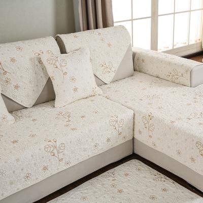 China Four Seasons Cotton Sofa Cover Simple Modern Cushion Breathable Anti-slip Modern Universal Sofa Towel Cover for sale