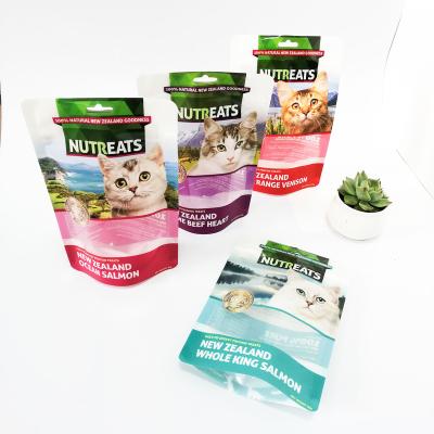 China Zipper Top Custom Plastic Packaging Moisture Proof Stand Up Zipper Lock Cat Dog Pet Food Pouches for sale