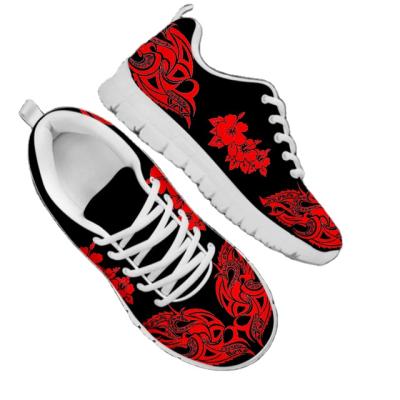 China 2021 Fashion Trend Style Samoa Polynesian Hibiscus Printed Casual Walking Jogging Sneakers Gym Training Shoes Fitness Sneakers for sale