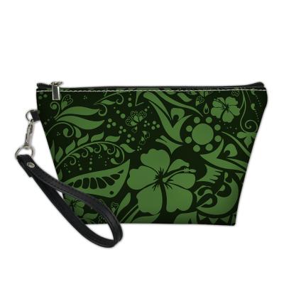 China Fashoion Hot Sale Polynesia Printed Ladies Cosmetic Bag And Digital Waterproof Portable Ladies Gift Box Printing Leather Cosmetic Bag for sale