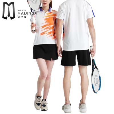 China Wholesale Couples Sportswear Badminton Tennis Sportswear Unisex Two-piece Suit Sportswear Breathable Sweat-absorbent Sportswear C071 for sale