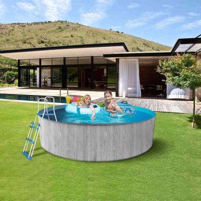 China STARMATRIX SP4609 round shape steel wall roll up pools set steel wall inground outground above ground pools for swimming 12460L/3290gal for sale