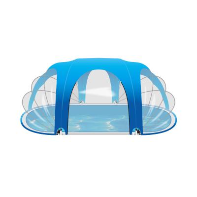 China Side doors can be rolled up STARMATRIX ph07 pool fencing Inground swimming pool PVC film silvering fabric dome copertura piscina piscine for sale