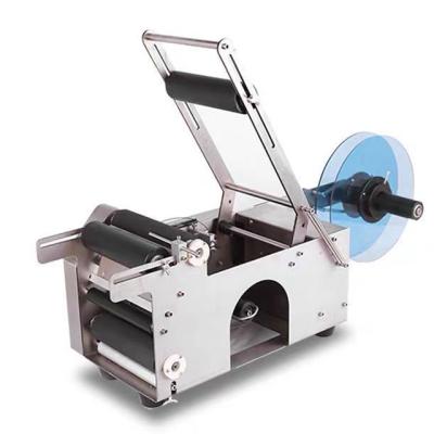 China beverage desktop pocket labeling machine manual labeling machine for double side flat bottle labeling machine for sale