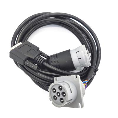 China Vehicle All Manufacturers 6Pin J1708 Male To J1708 Gray Deutsch Female And DB 15 Pin Cable ELD Cable GPS Tracker Cable for sale