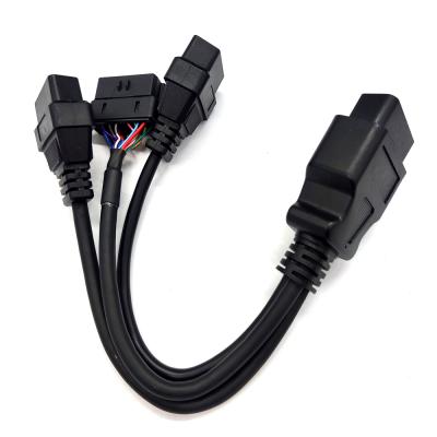 China Multi-car Brands 2021Hot Sale 16pin OBD2 3*OBD2 Plug To Receptacle Y Cable , Diagnostic Tool Cable 16pin Male To 3 Obd Female Cable for sale