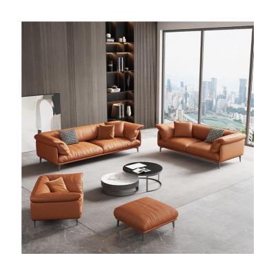 China Wholesale Latest Adjustable High Quality Italian Design (Size) Waterproof Genuine Leather Sofa Set For Living Room Sofas Sectionals for sale