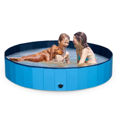 China Viable Beauty Collapsible Dog Basin Swimming Pool PVC Teddy Dog Products Pet Pool Season Cleaning All-Season for sale