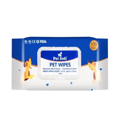 China Dono 100PCS/PACK Sustainable Disposable Pet Wipes Dog And Cat Cleaning Cloths For Sale for sale