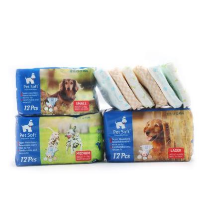 China Soft Feeling Soft PET Viable And Cheap Disposable Dog Diaper For Female Pet for sale