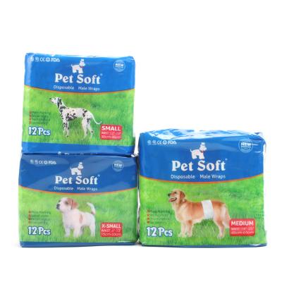 China Sustainable Pet Soft Skins Simple And Convenient Male Dog Wrap Pet Disposable Diapers, 48 ​​Count (48ct Small) for sale