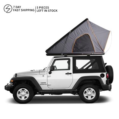 China Extended Type Ready To Board 7 Day Hard Shell Rooftop Tent 1-2 Person Car Trip Fast Shipping Aluminum Camping for sale