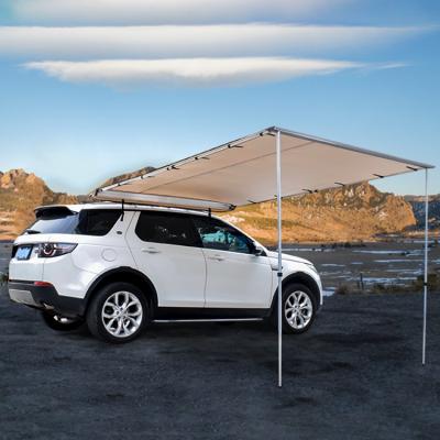 China Extended Type Easy Folding Style Top Waterproof Canvas Tent Car Side Roof Tent Car Side Tent For Camping for sale