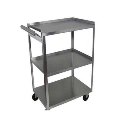 China New Arrival High Quality Four Wheel Storage 3 Layers Shelve Rolling Cart Kitchen Storage Metal Trolley for sale