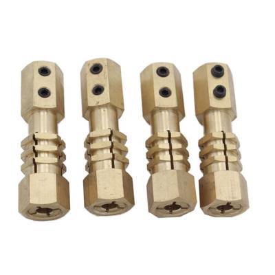 China High Quality Stainless Steel Bullet Connector Brass Joint Shafts Gold Plated for sale