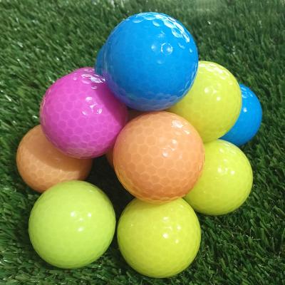 China Rubber+Surlyn high quality golf balls 2 layers golf ball ball color translucent golf balls for sale