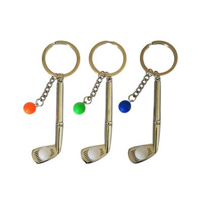 China Wholesale Golf Ball Gift Creative Golf Gifts Golf Ball Club Shaped Key Chain Gift for sale