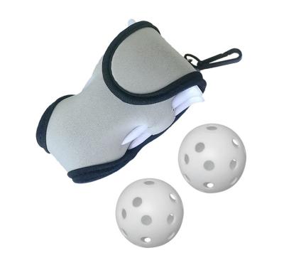 China Mini Golf Ball Pouch Bag Portable Leather Golf Ball Pouch Bag With Tee And Ball Golf Ball Holder for sale