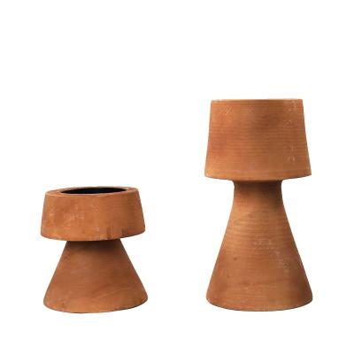 China Home Decor Candle Holders for Pillar Candles, Rustic Farmhouse Wood Pillar Candlesticks Great for Any Table Top Mantel Set for sale