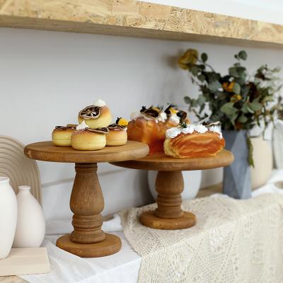 China Traditional Wedding Wooden Decor Cupcake Pedestal Storage Organizer Cake Stands for sale