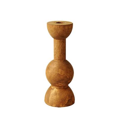 China 2021 Modern Creative Home Decor Church Candle Holder Wooden Outlet Factory Decoration Wooden Candle Holder for sale