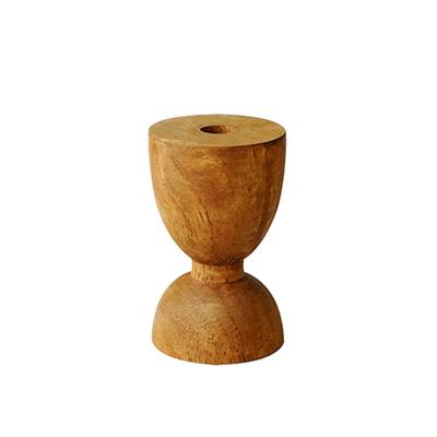 China Home Decoration Wood Taper Tealight Candle Holder Country Style Taper Candle Hole for sale