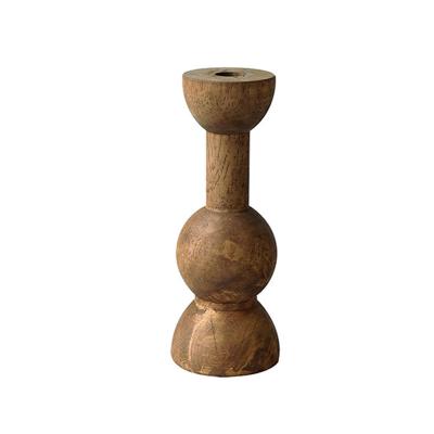 China Wholesale Wooden Handmade Hotel Candle Holder Home Decoration Home Use Candle Holder for sale