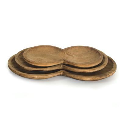 China Traditional Wholesale Natural Wood Tray Wood Planter For Garden Home Use Dough Wooden Bowl For Decor for sale