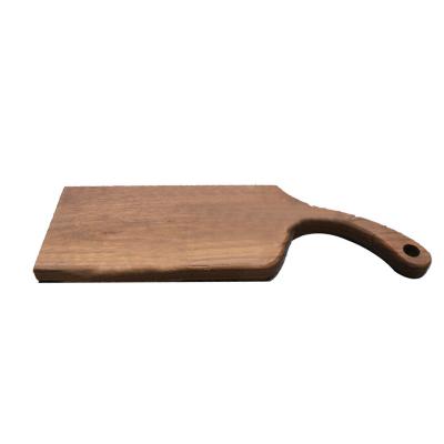 China Viable wooden cutting board with handle, acacia wood kitchen choppers for meat, cheese, bread for sale