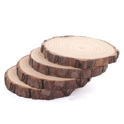 China Large China Wood Slices For Crafts Wood Centerpieces Wooden Tree Slabs Tables 7 To 8 Bark Log Disc Weathered Rustic Slice for sale