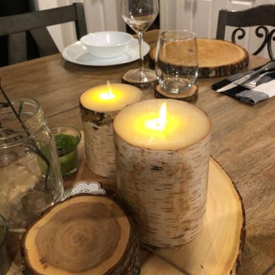 China China Wholesale Hot Sale DIY Rustic Natural Round Pine Wood Slices For Wedding Table Centerpiece for sale