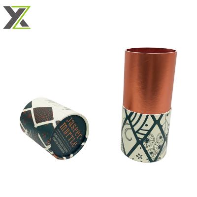 China Biodegradable custom foil printed round tube paper packaging for drinking chocolate for sale