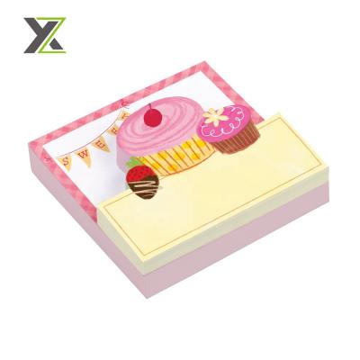 China Hot Sale Custom Loose Leaf Beautiful Pages Cupcake Shaped Sticky Notepad Wholesale for sale