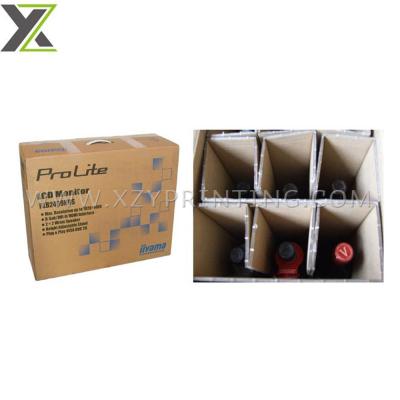 China New Design Recyclable Six Bottles Wine Packaging Transport Cardboard Good Quality Safe Boxes for sale