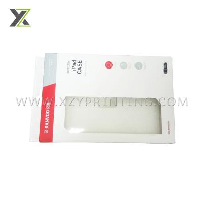 China Recyclable Logo Printing New Design White Color Custom Electronics Packaging Paper Box With Window for sale