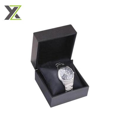 China Handmade Custom Black Watch Packing Boxes Cases With Inner Tray for sale