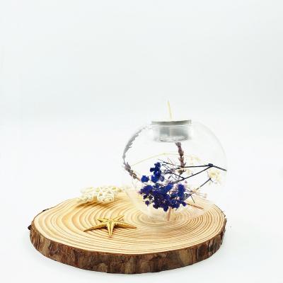 China Home Decoration Hot Seller In Europe Market Glass Tea Light Candle Holder for sale