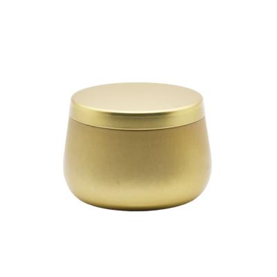 China Gift & Craft China Wholesale Customized Different Variable Universal oz Storage Travel Containers 4oz Round Candle Tins Gold With Lids for sale