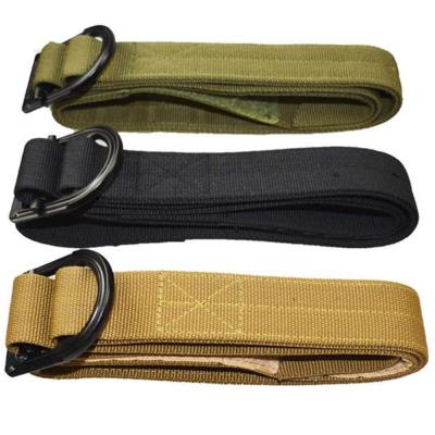 China Durable 125CM Outdoor Army Combat Survival Belt Tactical Adjustable Men's Nylon Travel Belt for sale