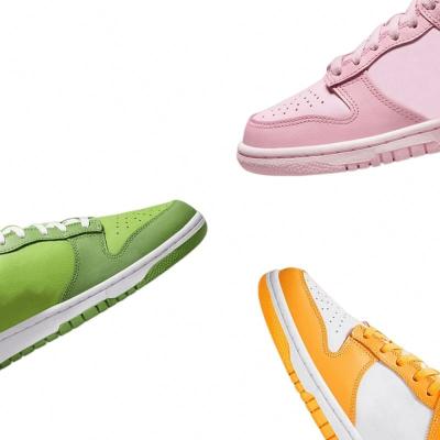 China Rubber With Box Mens Womens Kermit Green Casual Shoes Triple Pink Panda Air Black Sneakers Low OG Retros Walking Shoes for sale