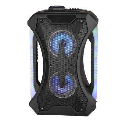 China USB/TF card/FM/Bluetooth/remote/AUX. Dual 5.25inch Rechargeable Portable Outdoor Speaker System Hot Selling Sound Box BT In Mic With Led Light, Square Dance DJ Speaker for sale