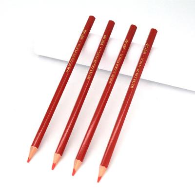 China Customized Water Erasable Logo Wooden Water Erasable Pencil Washable Pencil 12PCs/Box Water Soluble Red Color for sale