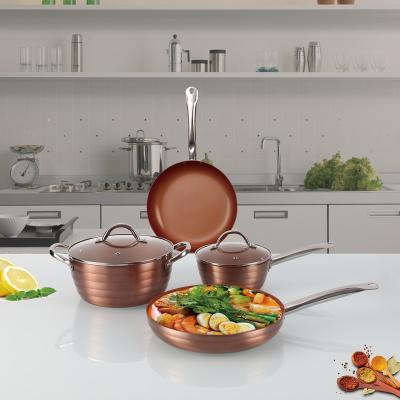 China Nonstick Set Sustainable Press Aluminum Cookware Cookware for sale