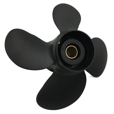 China Boat Propeller 4 BLADES Outboard Propeller MARINE Mathed Aluminum 10.3X13 Types For SUZUKI Engine 35-65HP for sale